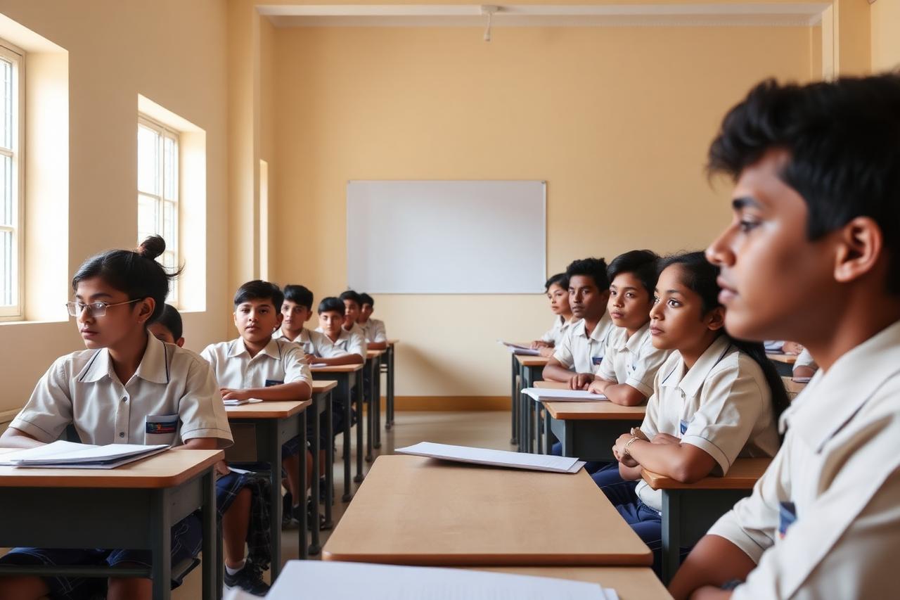 Students in a classroom at Integrated Public School